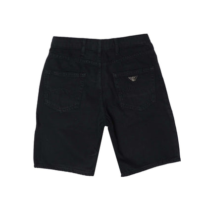 Navy - Back - Emporio Armani Childrens-Kids Denim Shorts