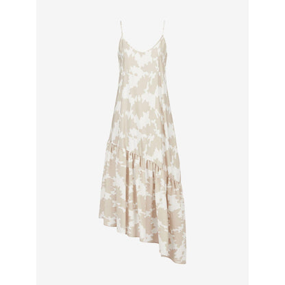 Sand - Front - Armani Exchange Womens-Ladies Leaf Print Dress