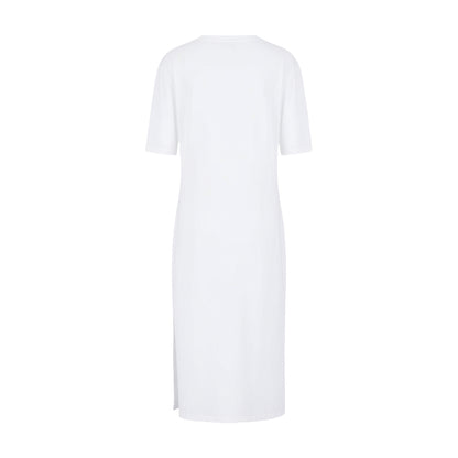 White - Back - Armani Exchange Womens-Ladies Cotton Dress