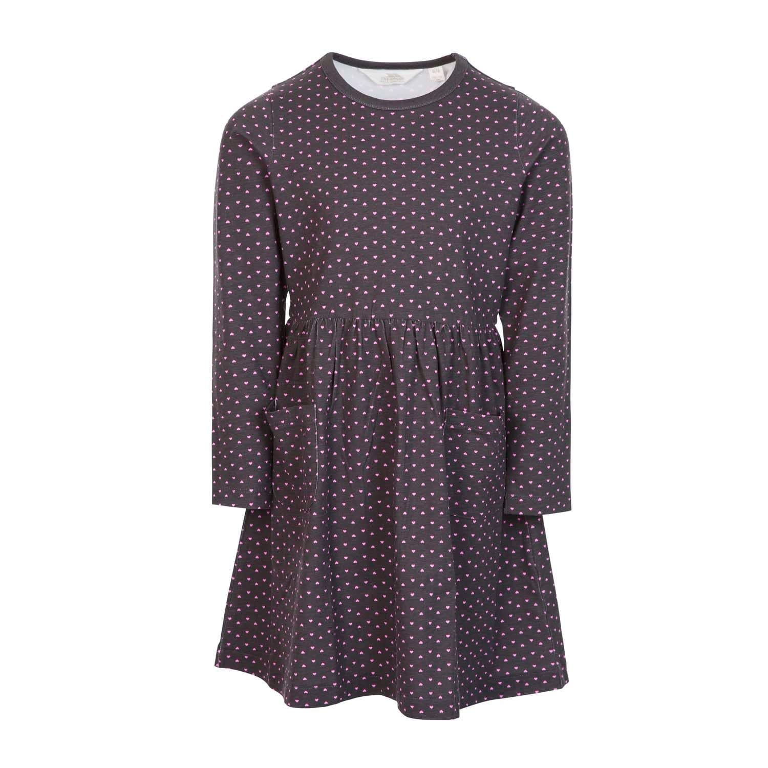 Pink-Black - Back - Trespass Girls Forgotten Hearts Dress