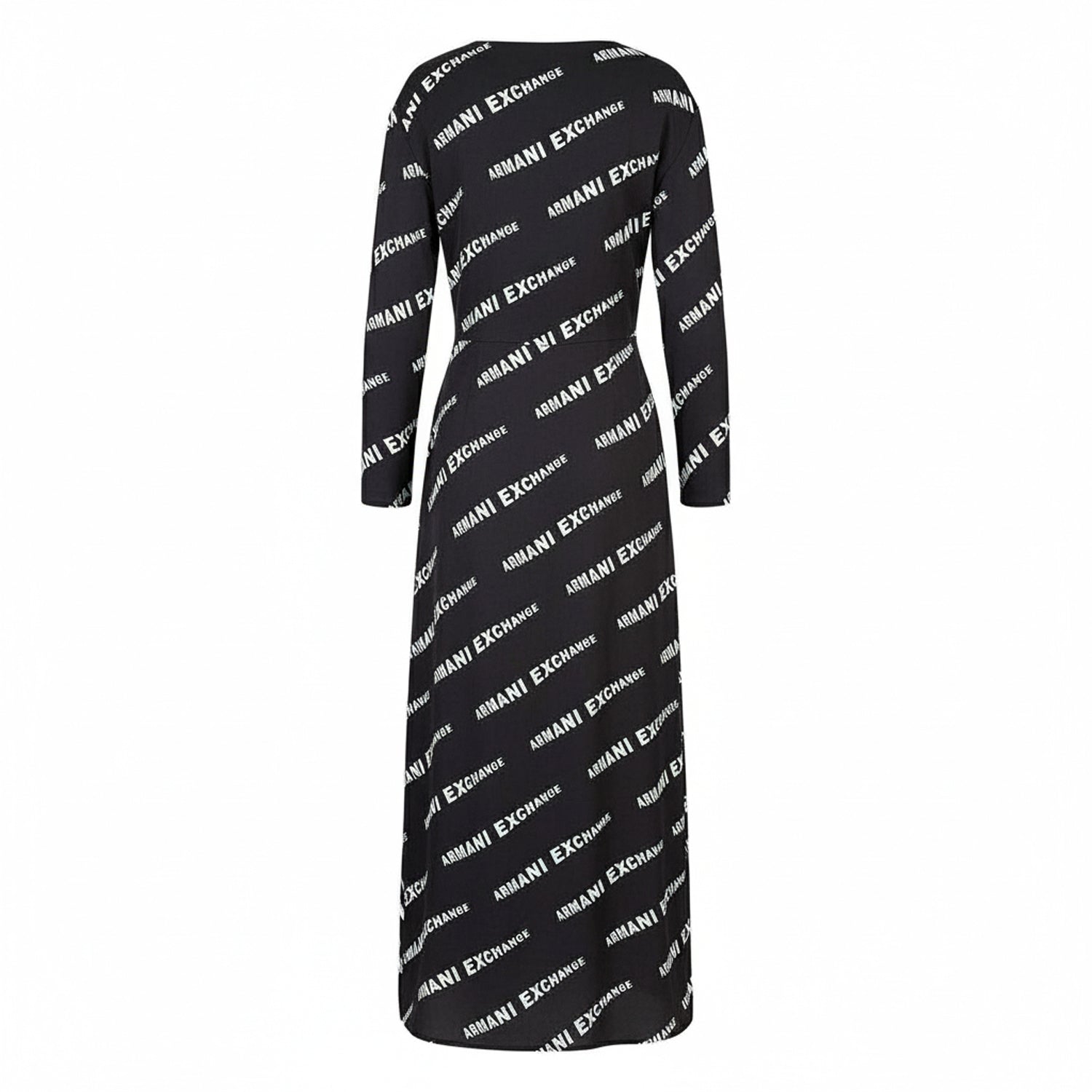 Black - Back - Armani Exchange Womens-Ladies Logo Dress