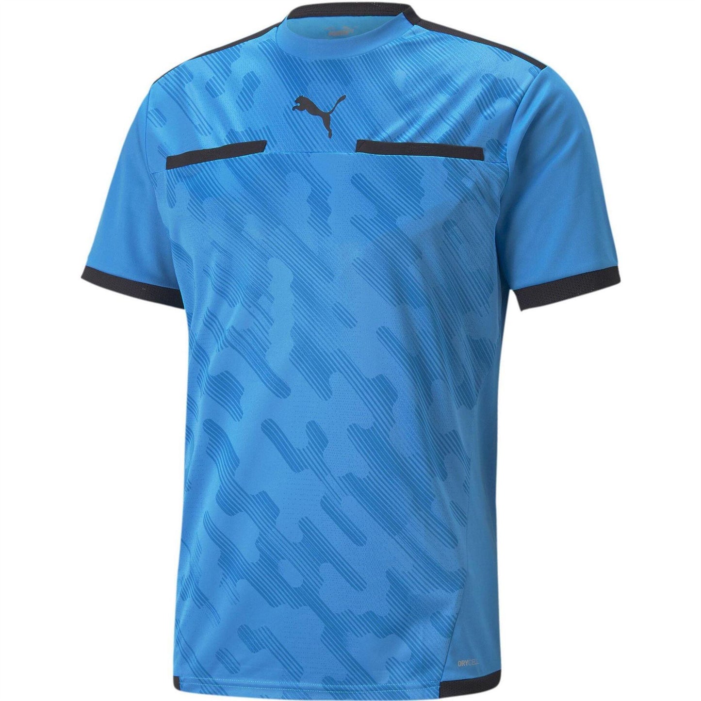 Azure Blue-Black - Front - Puma Mens TeamLIGA Football Referee Jersey