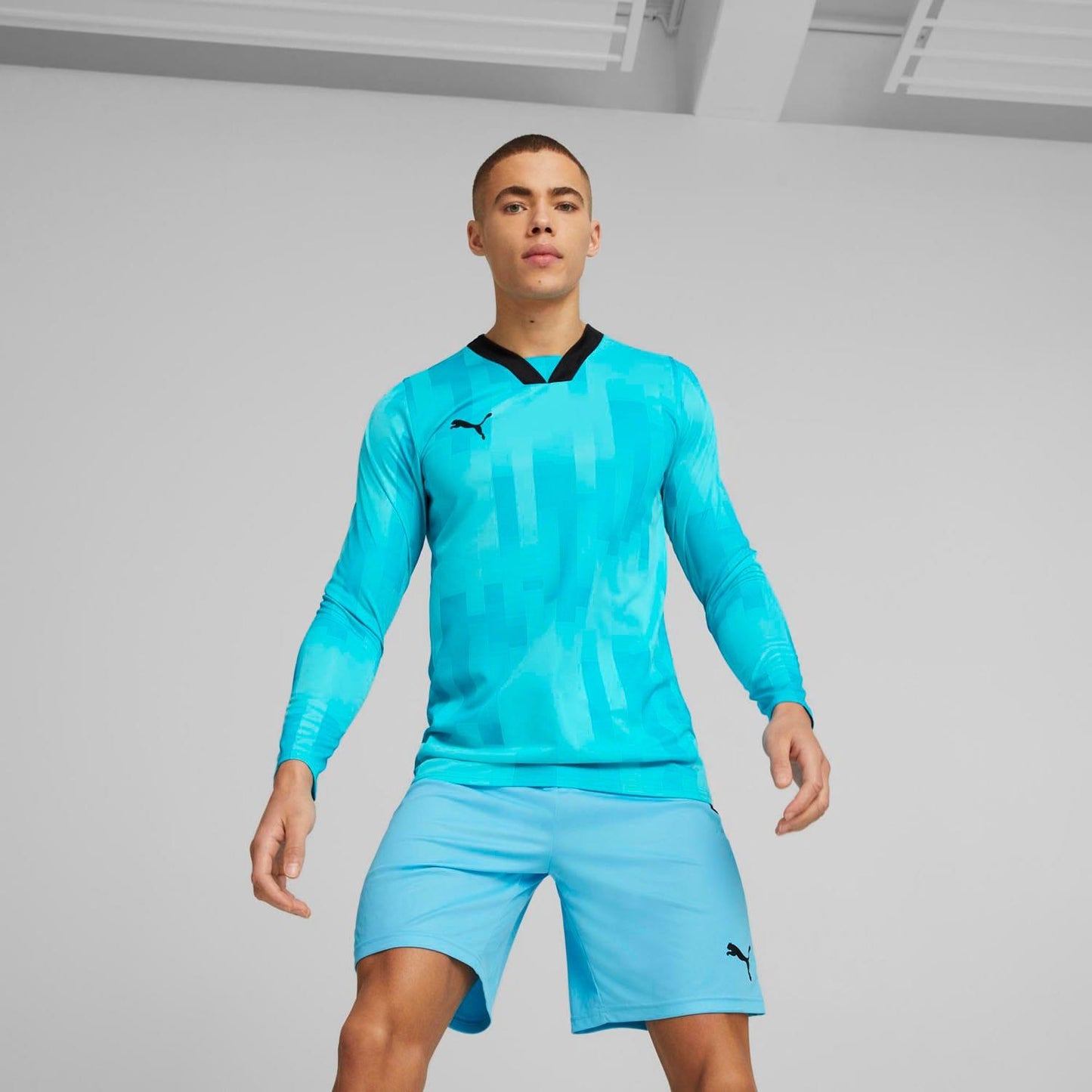 Blue - Side - Puma Mens Teamtarget Long-Sleeved Goalkeeper Jersey