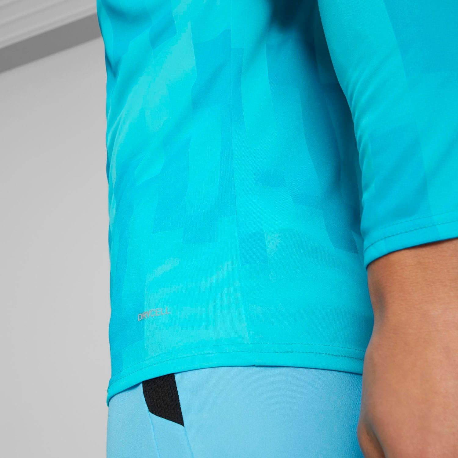 Blue - Close up - Puma Mens Teamtarget Long-Sleeved Goalkeeper Jersey