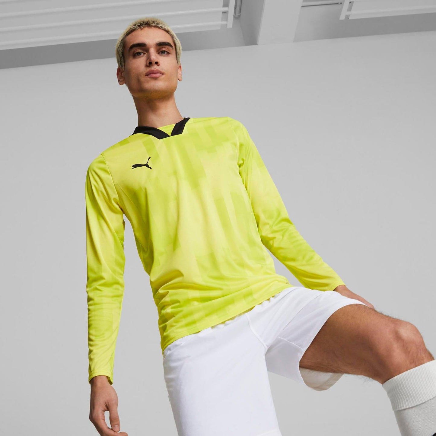 Yellow - Side - Puma Mens Teamtarget Long-Sleeved Goalkeeper Jersey