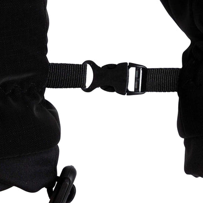 Black - Side - Trespass Unisex Adult Tista Ski Gloves