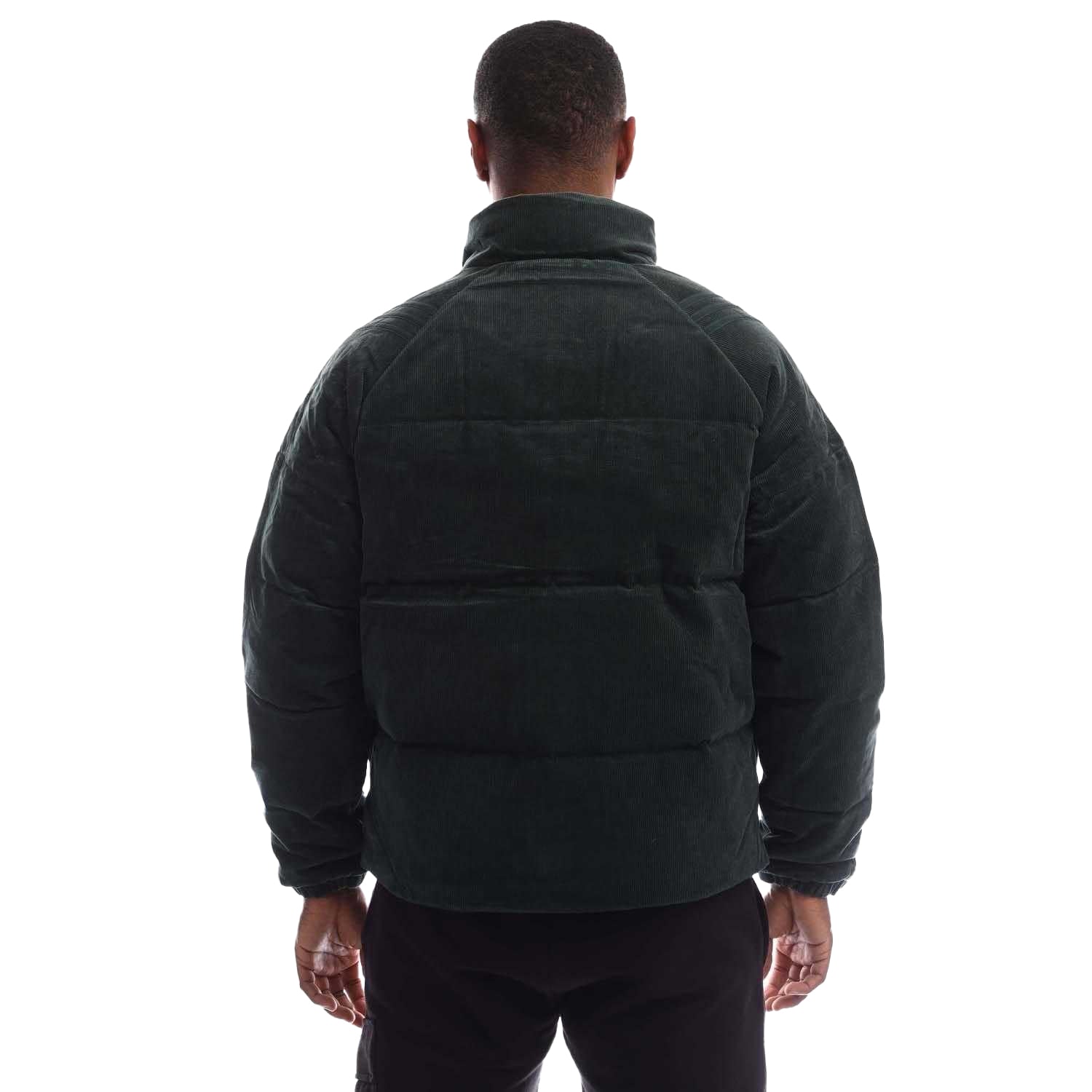 Green - Back - Adidas Mens Corded Down Jacket