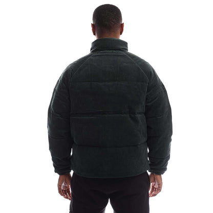 Green - Back - Adidas Mens Corded Down Jacket