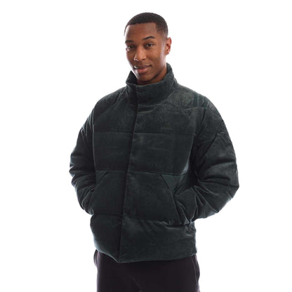 Green - Front - Adidas Mens Corded Down Jacket
