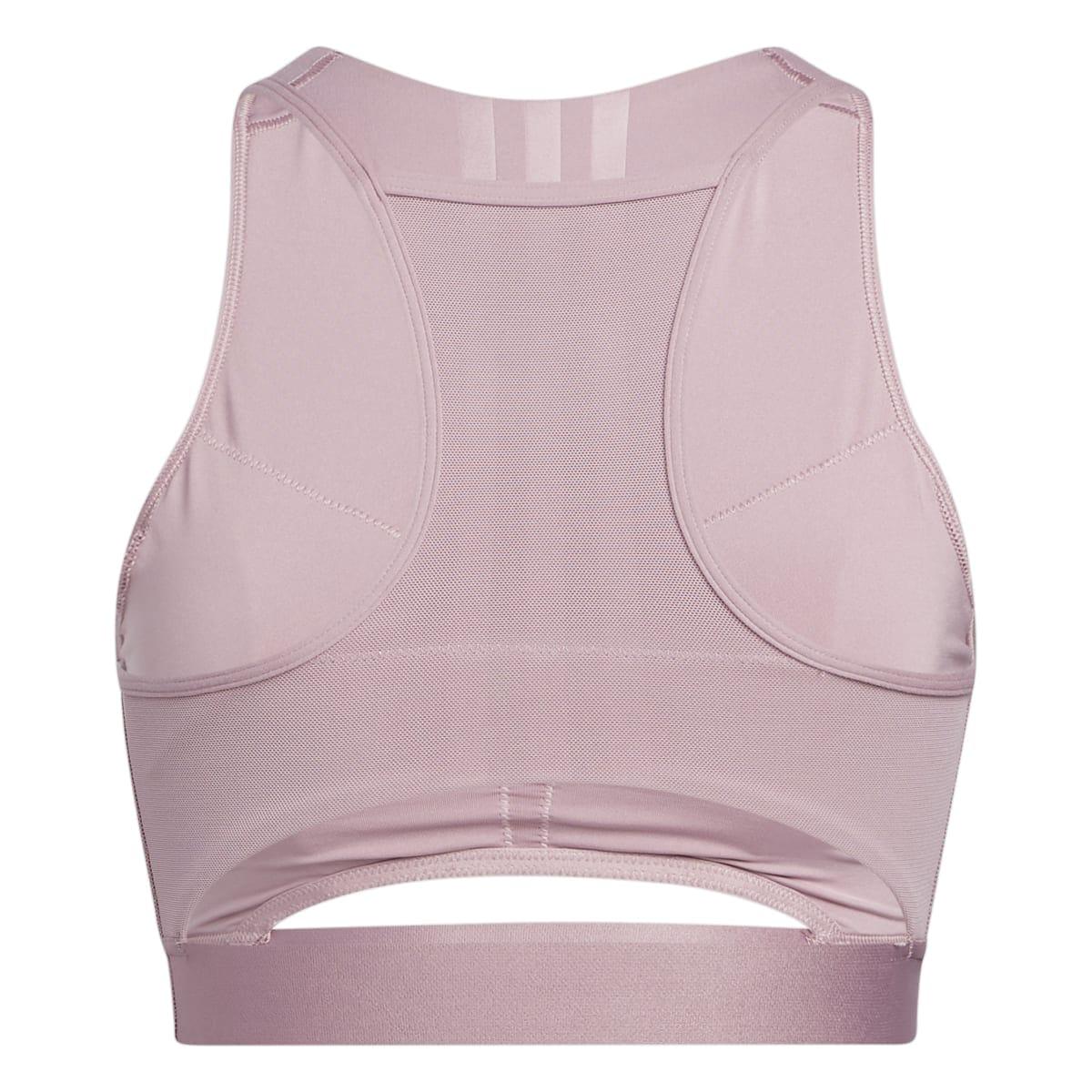Purple - Side - Adidas Womens-Ladies Medium Support Bra