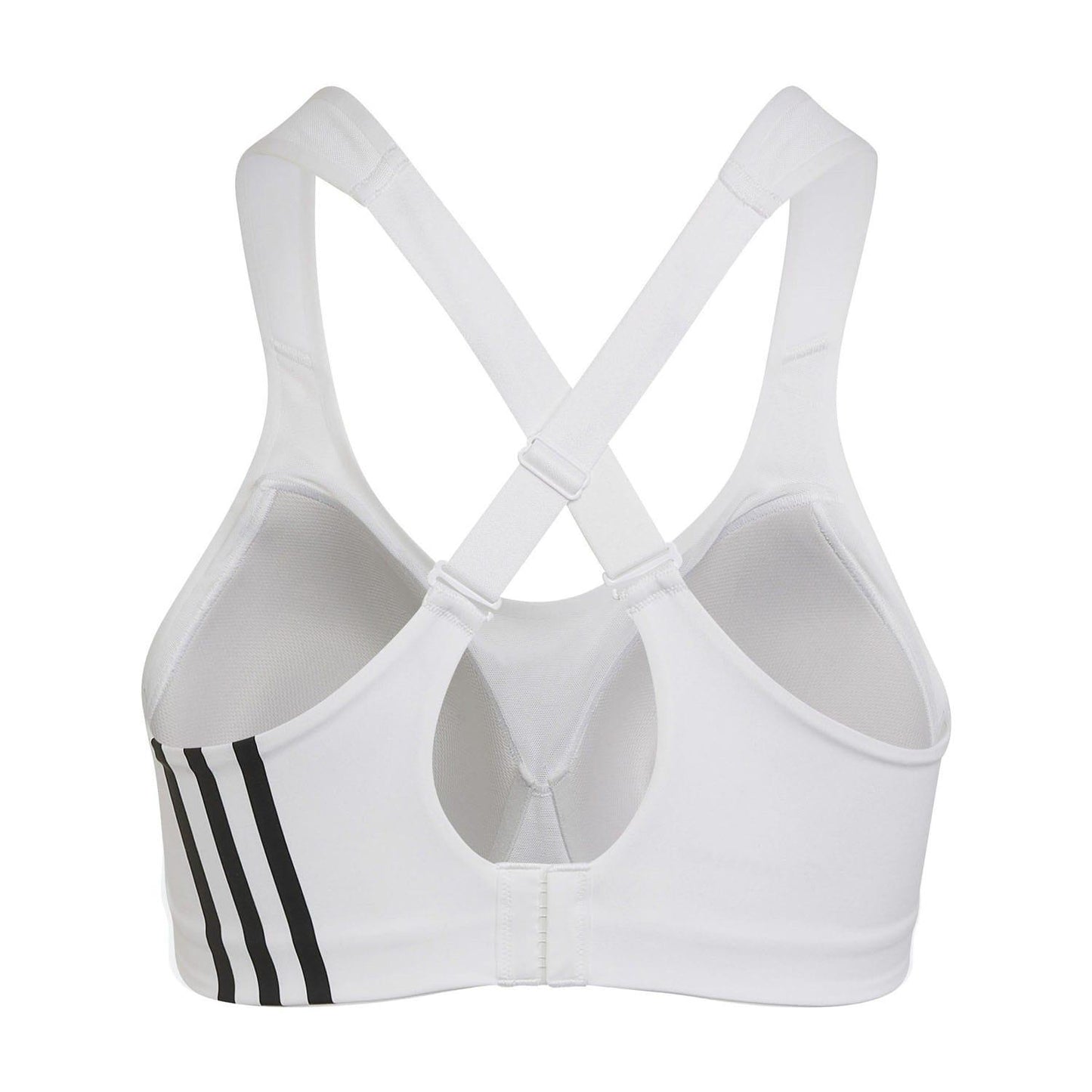White - Back - Adidas Womens-Ladies TLRD Impact Aeroready High Support Bra