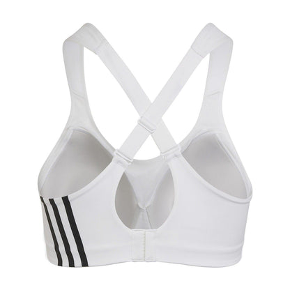 White - Back - Adidas Womens-Ladies TLRD Impact Aeroready High Support Bra