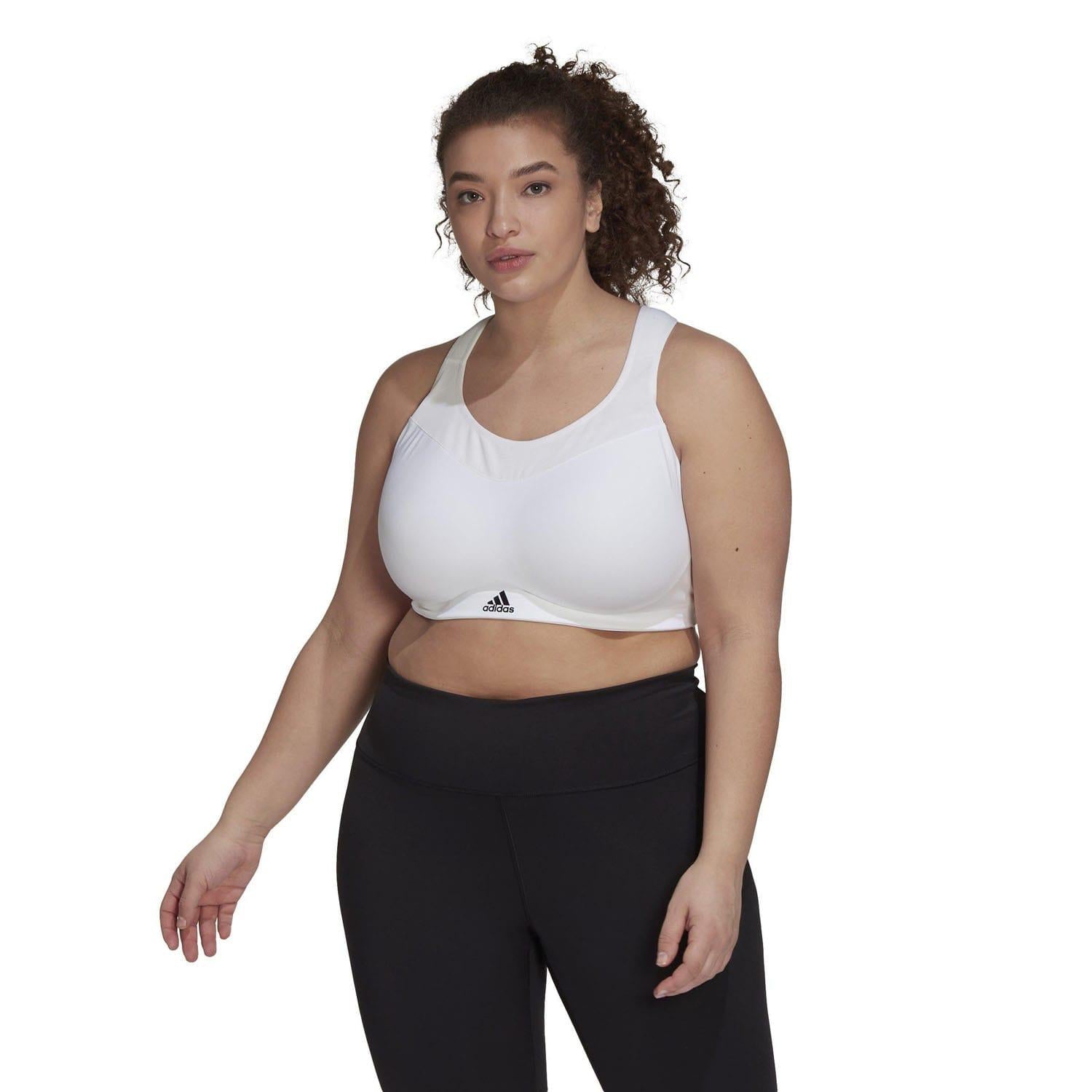 White - Side - Adidas Womens-Ladies TLRD Impact Aeroready High Support Bra