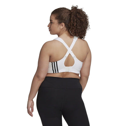 White - Lifestyle - Adidas Womens-Ladies TLRD Impact Aeroready High Support Bra