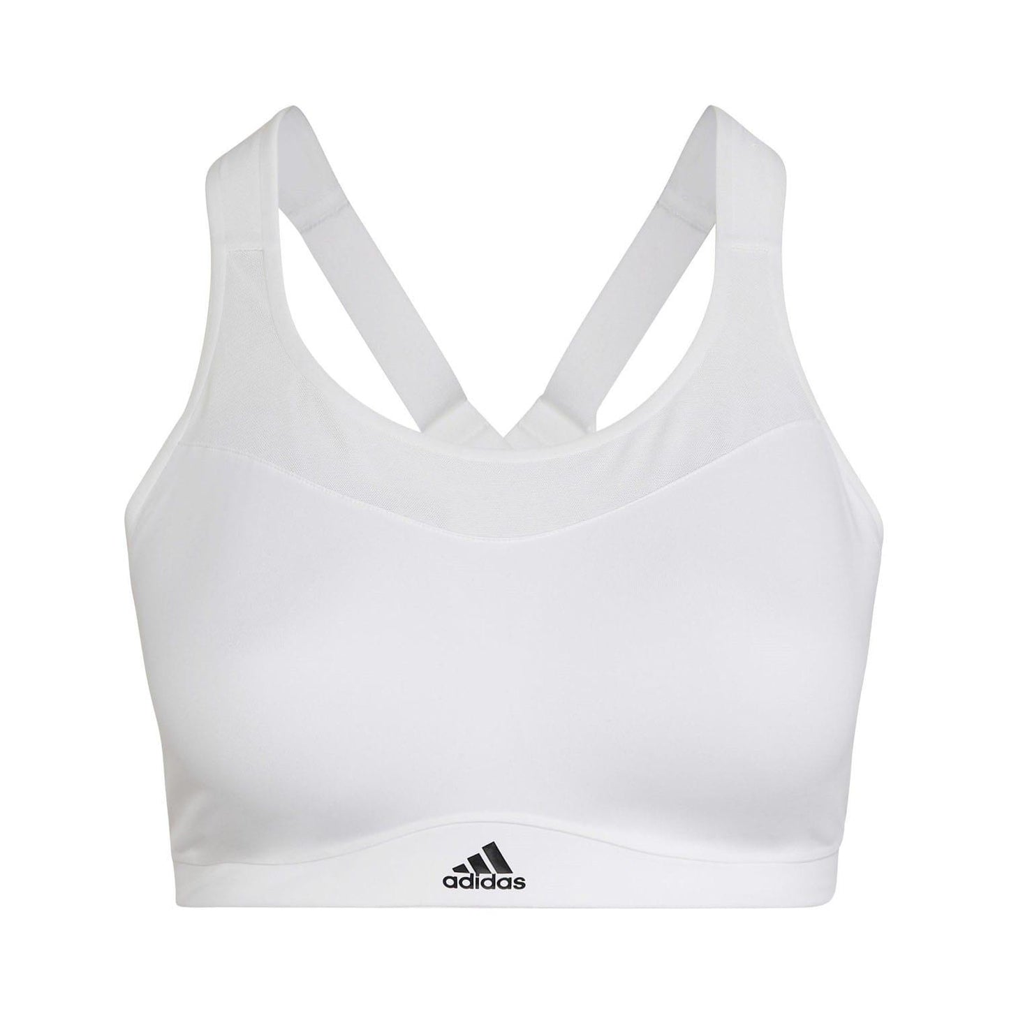 White - Front - Adidas Womens-Ladies TLRD Impact Aeroready High Support Bra