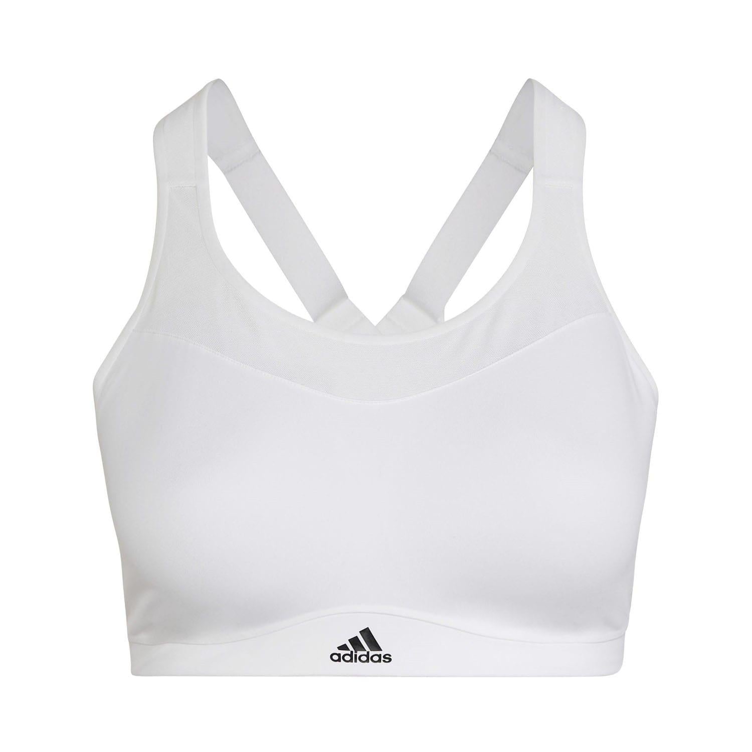 White - Front - Adidas Womens-Ladies TLRD Impact Aeroready High Support Bra