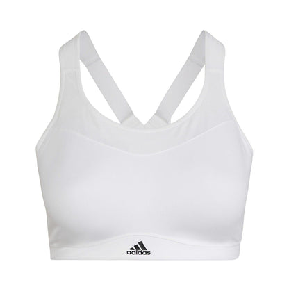 White - Front - Adidas Womens-Ladies TLRD Impact Aeroready High Support Bra