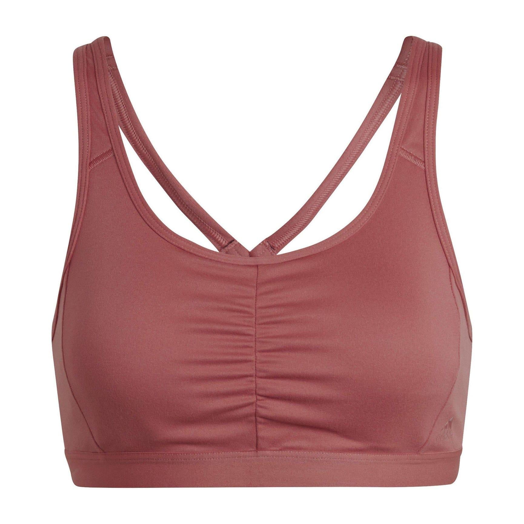 Red - Front - Adidas Womens-Ladies Coreessentials Medium Support Bra