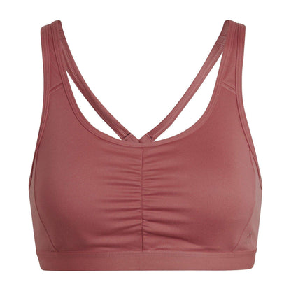Red - Front - Adidas Womens-Ladies Coreessentials Medium Support Bra