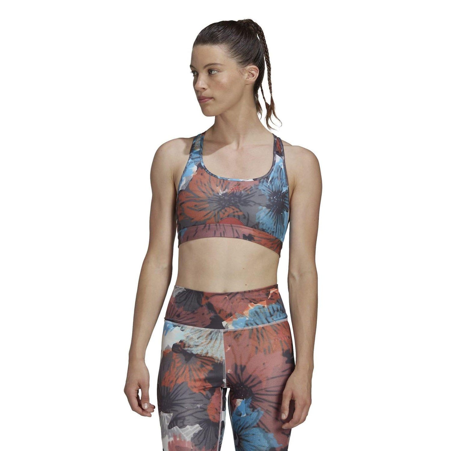 Red - Front - Adidas Womens-Ladies Powerreact Medium Support Training Bra