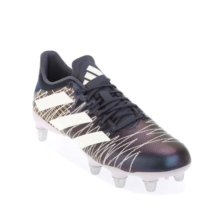 Navy - Back - Adidas Mens Kakari Z.1 Soft Ground Rugby Boots