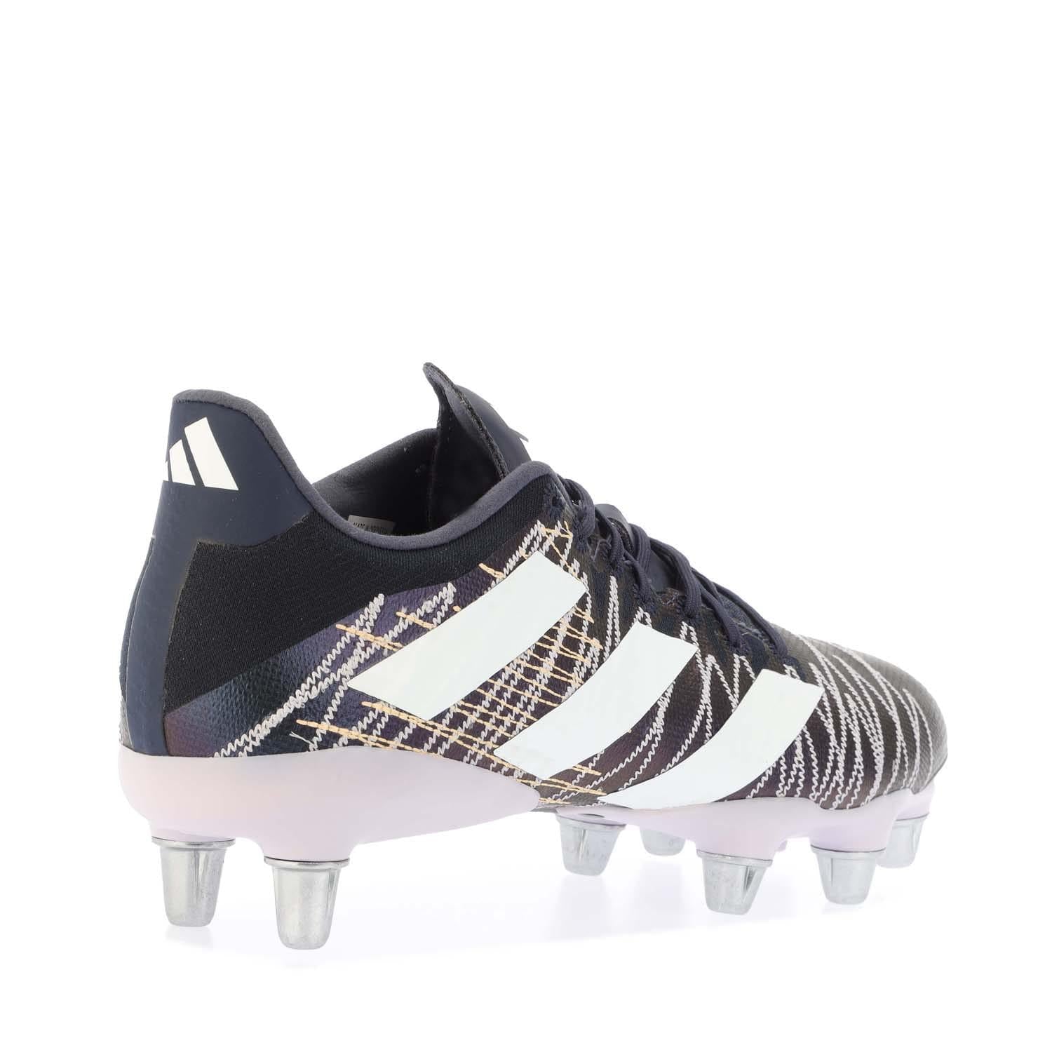 Navy - Side - Adidas Mens Kakari Z.1 Soft Ground Rugby Boots