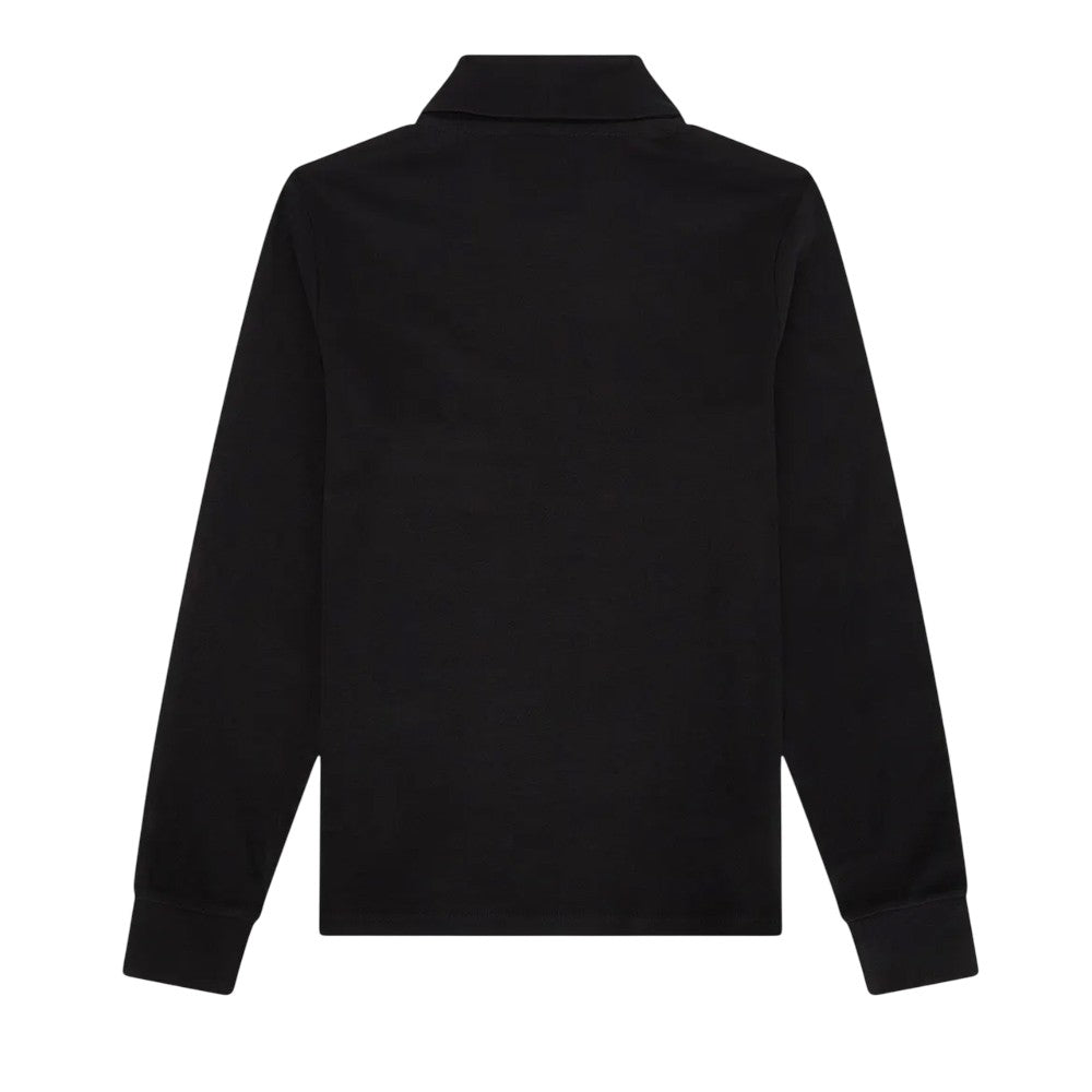Black - Back - Fred Perry Mens Roll Neck Sweatshirt