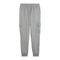 Grey - Back - Puma Mens Fleece Small Logo Cargo Trousers
