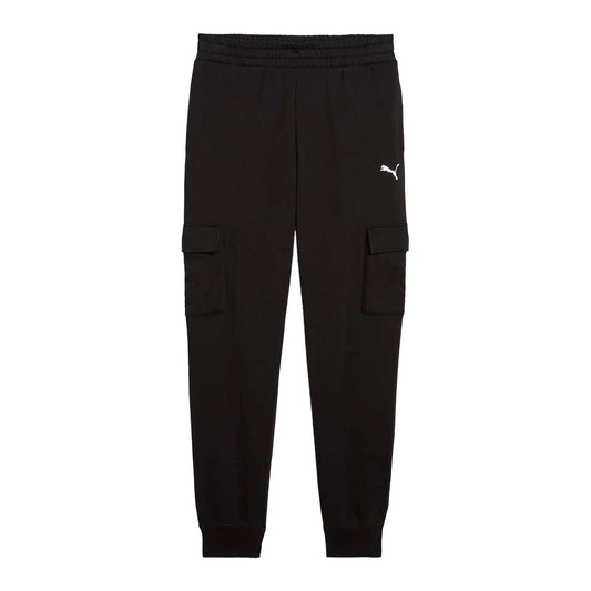 Black - Front - Puma Mens Fleece Small Logo Cargo Trousers