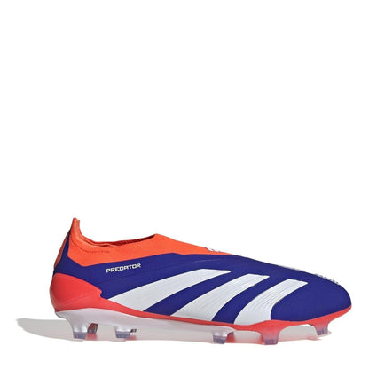 Blue-White-Red - Front - Adidas Mens Predator Elite Firm Ground Football Boots