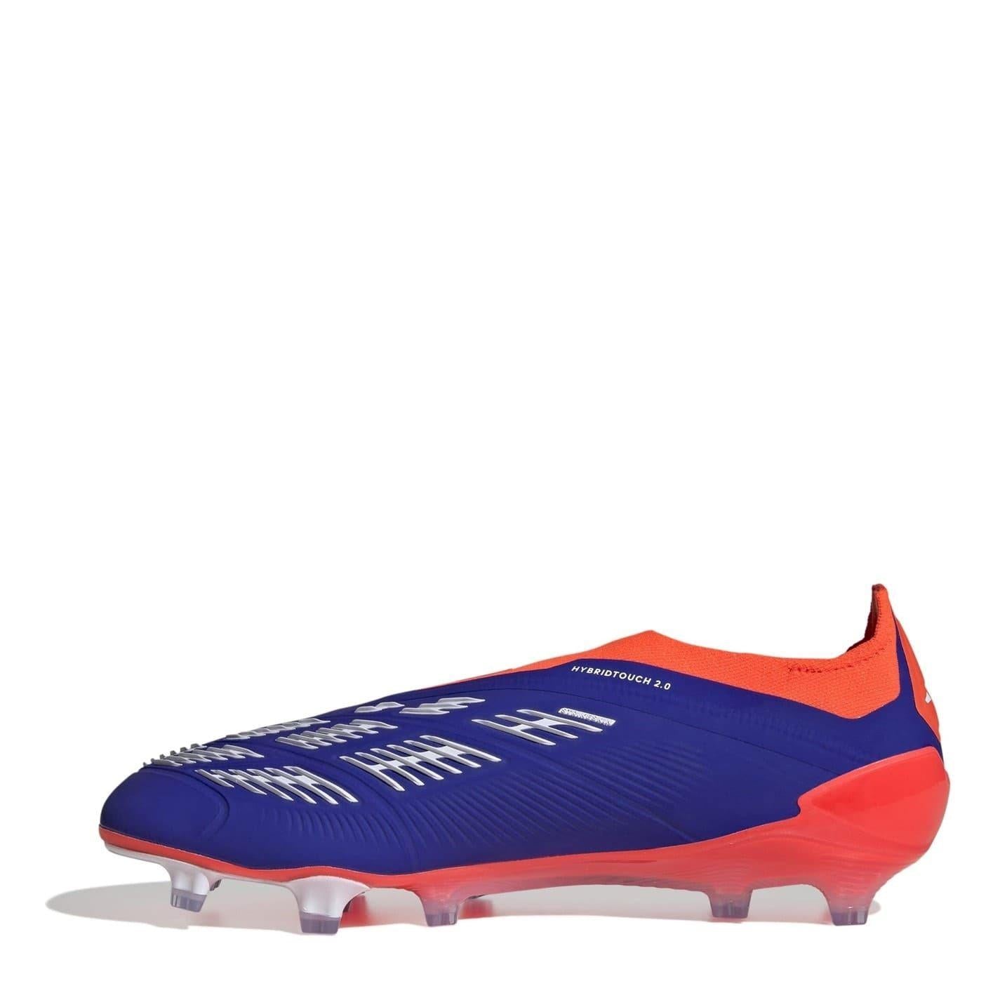 Blue-White-Red - Back - Adidas Mens Predator Elite Firm Ground Football Boots