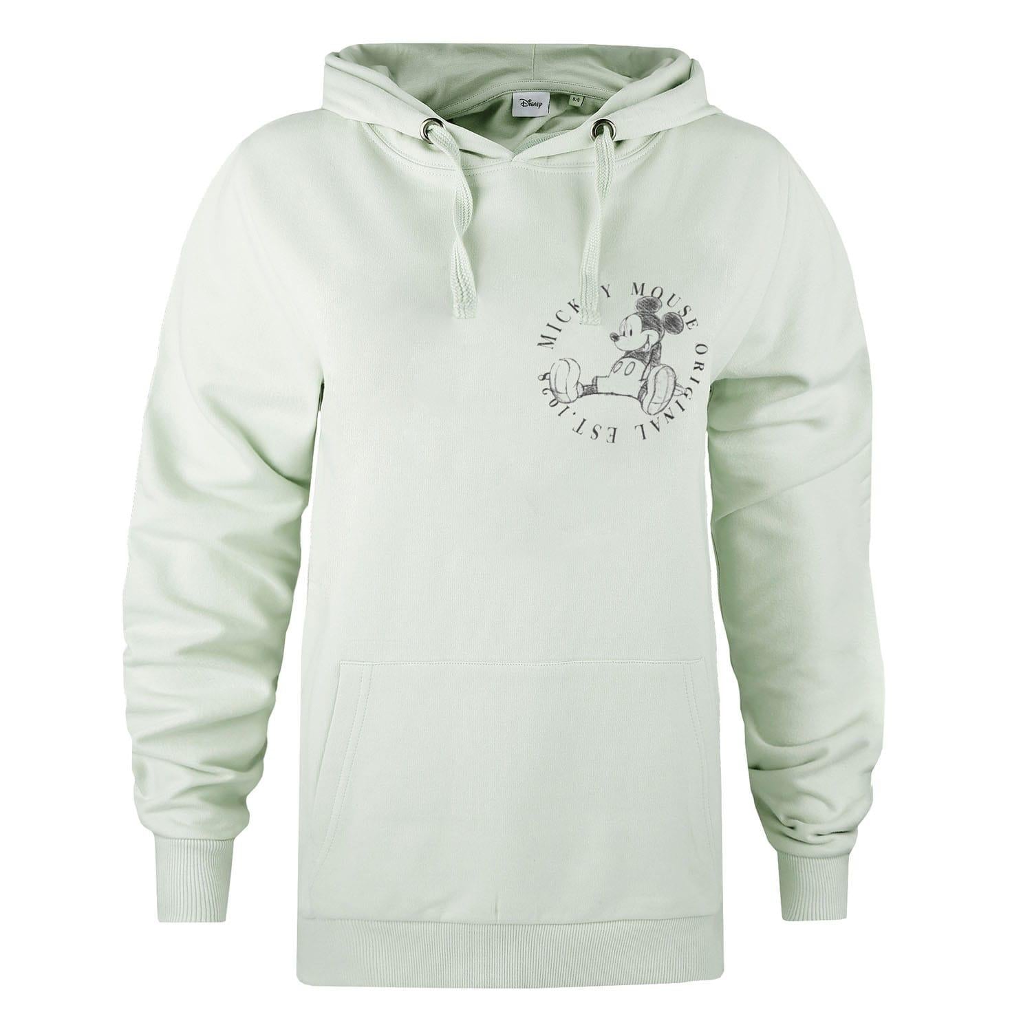 Green - Front - Disney Unisex Adult Original Mickey Mouse Circle Hoodie