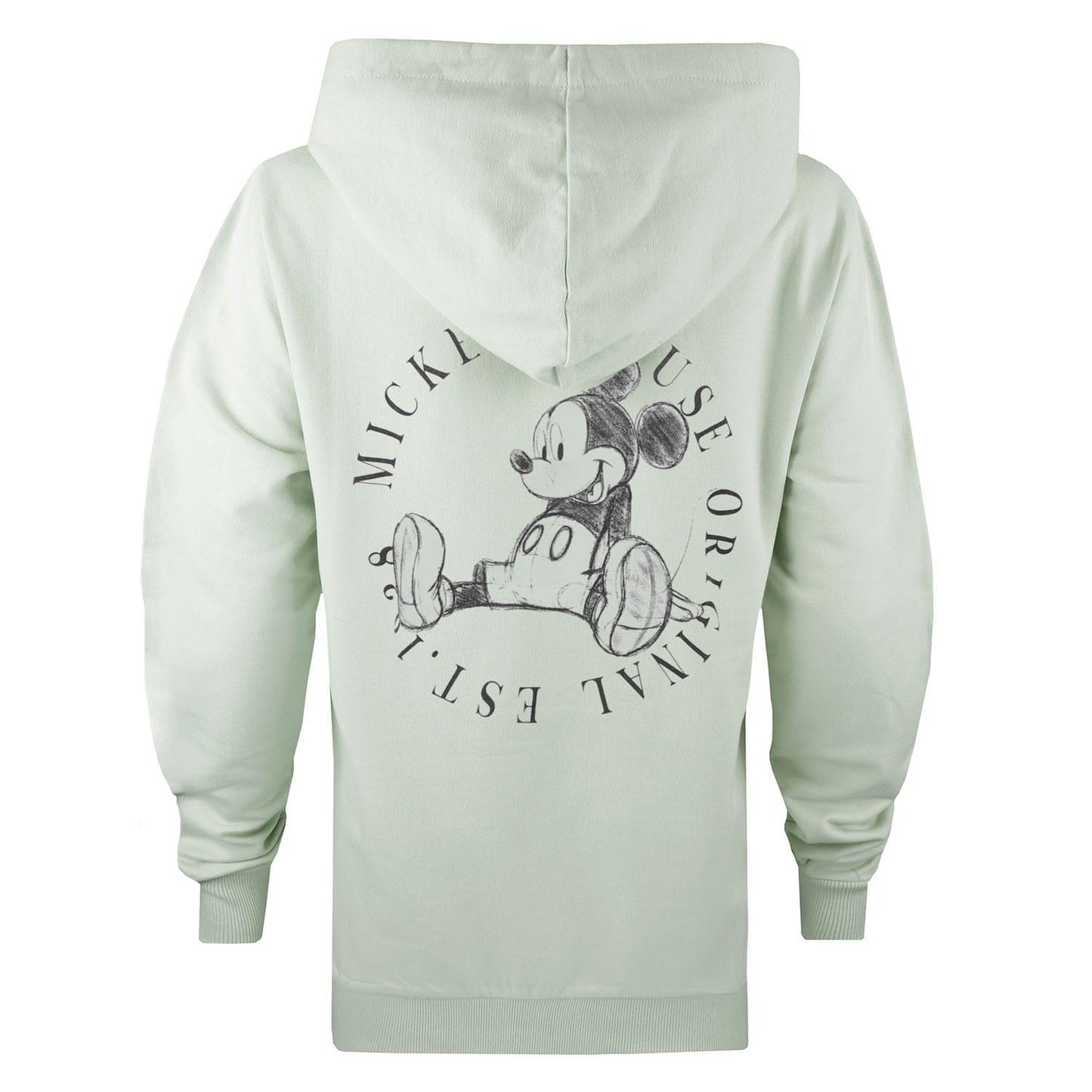 Green - Back - Disney Unisex Adult Original Mickey Mouse Circle Hoodie