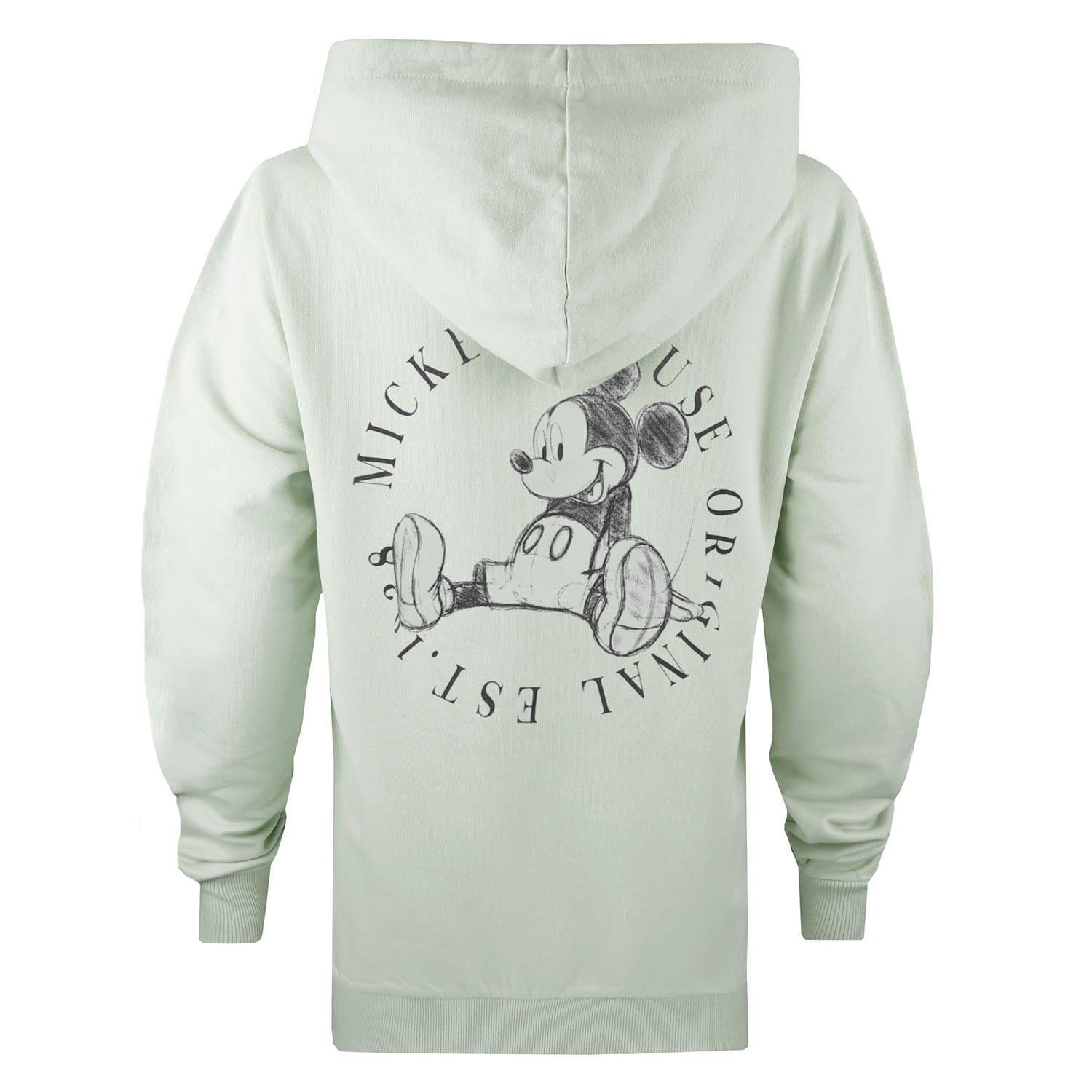 Green - Back - Disney Unisex Adult Original Mickey Mouse Circle Hoodie