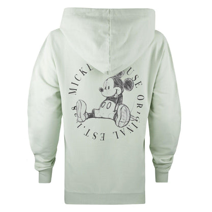 Green - Back - Disney Unisex Adult Original Mickey Mouse Circle Hoodie