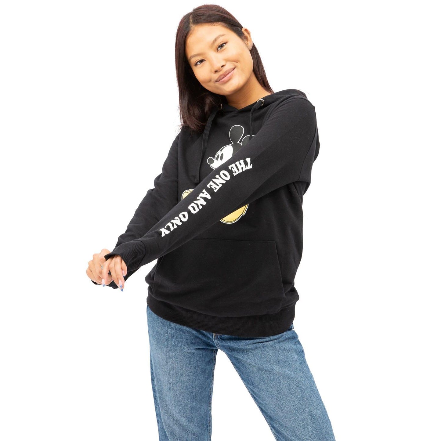 Black - Side - Disney Unisex Adult Mickey Mouse Hoodie