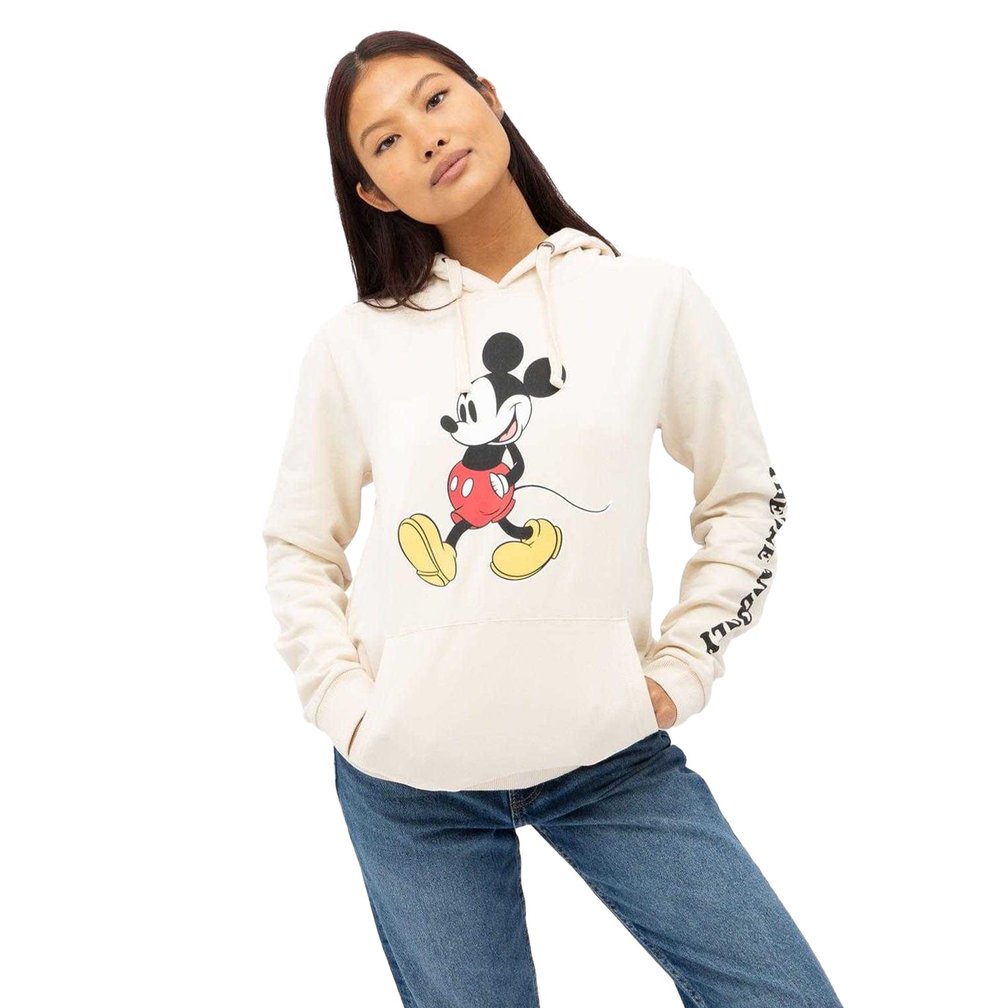 Grey - Side - Disney Unisex Adult Mickey Mouse Hoodie