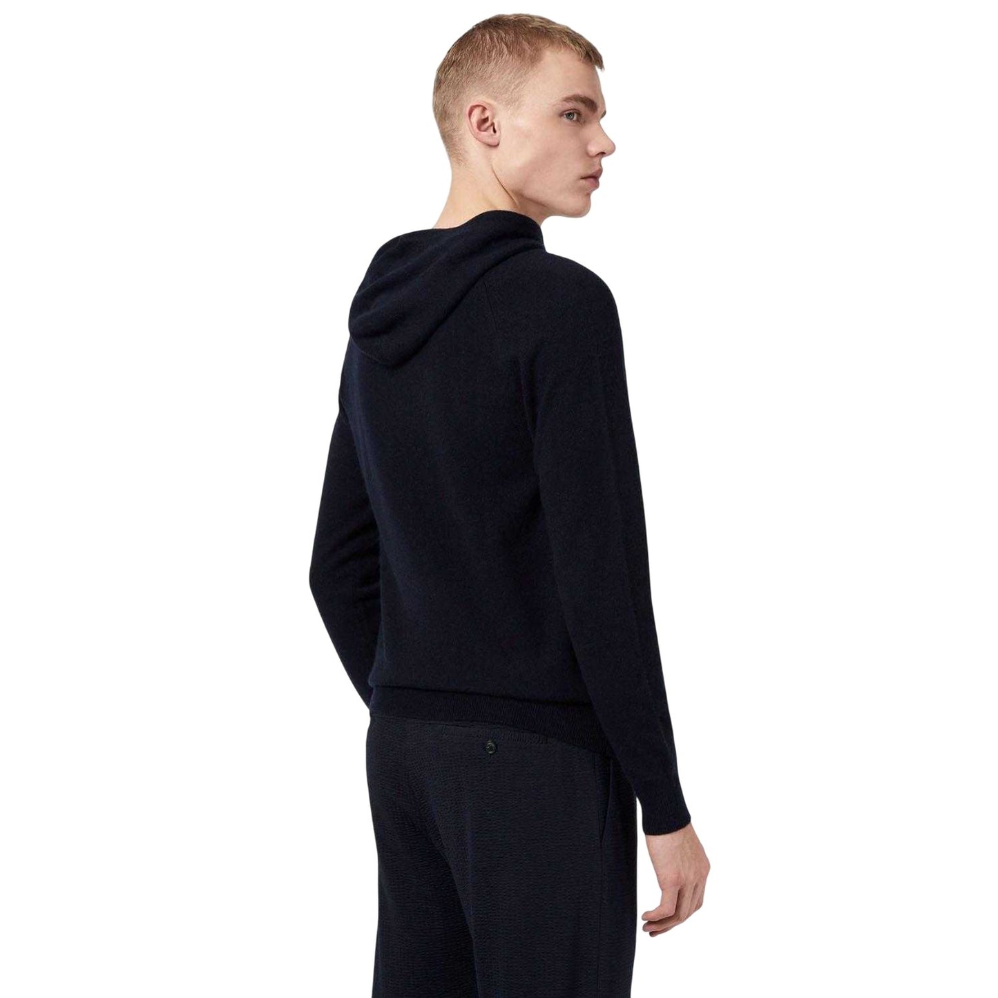 Navy - Back - Emporio Armani Unisex Adult Hoodie