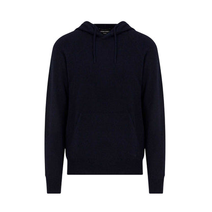 Navy - Front - Emporio Armani Unisex Adult Hoodie