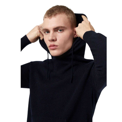 Navy - Side - Emporio Armani Unisex Adult Hoodie