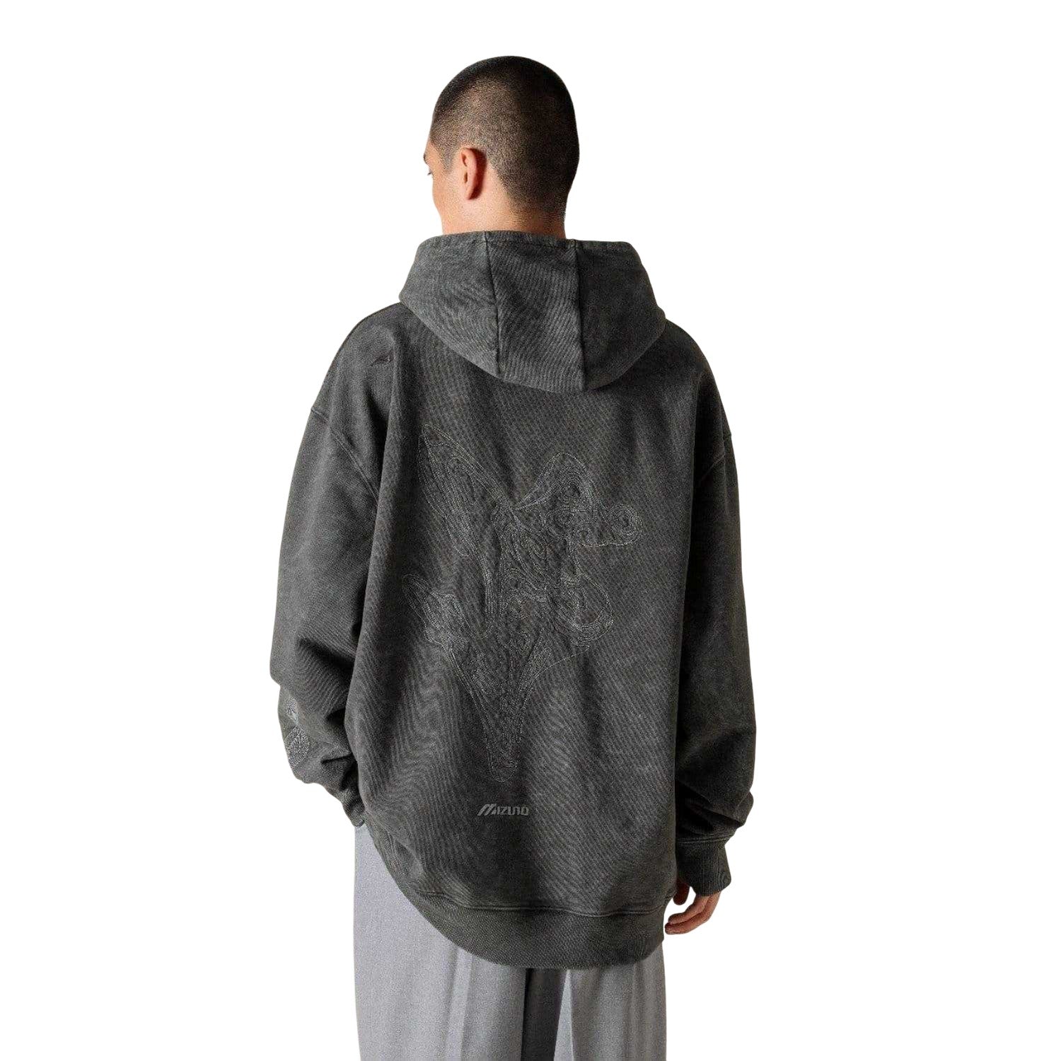 Grey - Back - Mizuno Unisex Adult Sportstyle FloraTech Hoodie