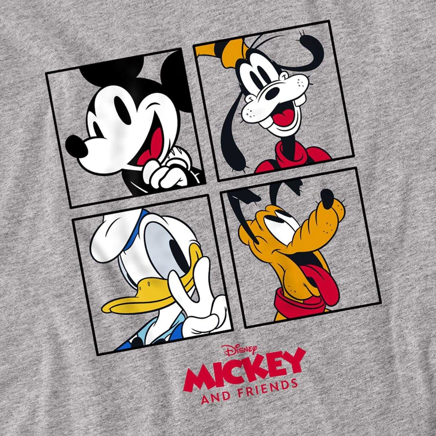 Grey - Side - Disney Unisex Adult Mickey Mouse & Friends T-Shirt