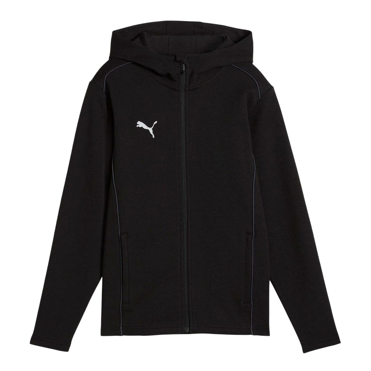 Black - Front - Puma Mens TeamFINAL Casuals Hooded Jacket