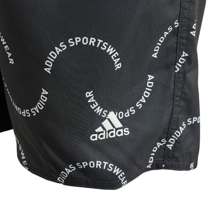 Black - Lifestyle - Adidas Childrens-Kids Sportswear Wave Pattern Swim Shorts