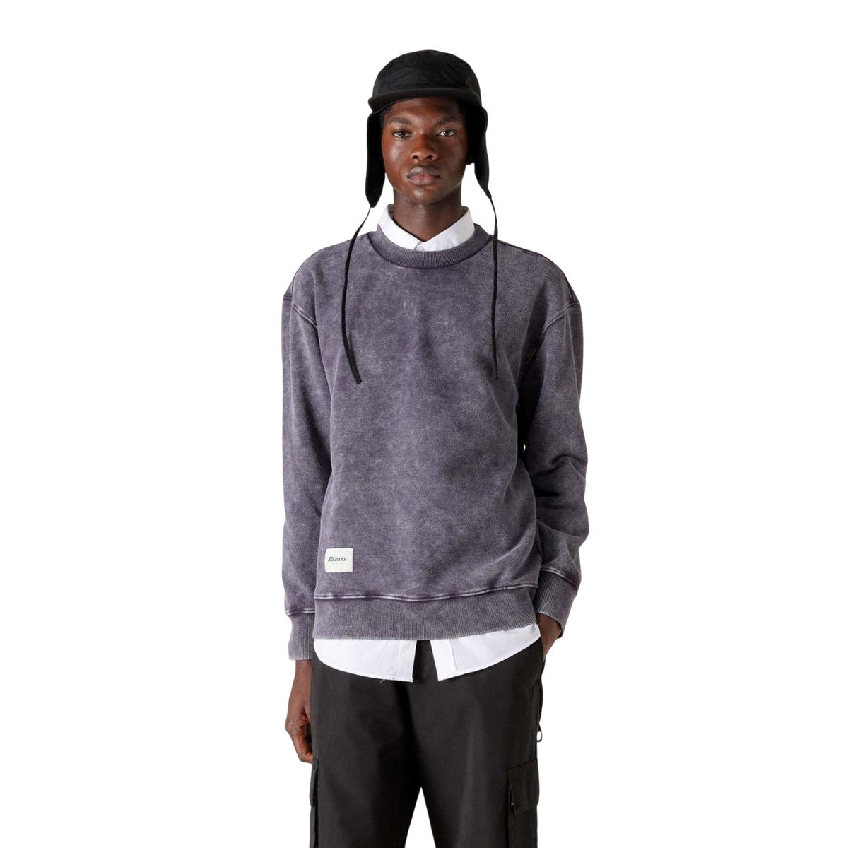 Purple - Front - Mizuno Mens Sportstyle Crew Neck Sweatshirt