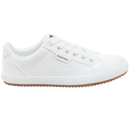White - Side - Rocket Dog Womens-Ladies Cheery Canvas Low Pumps