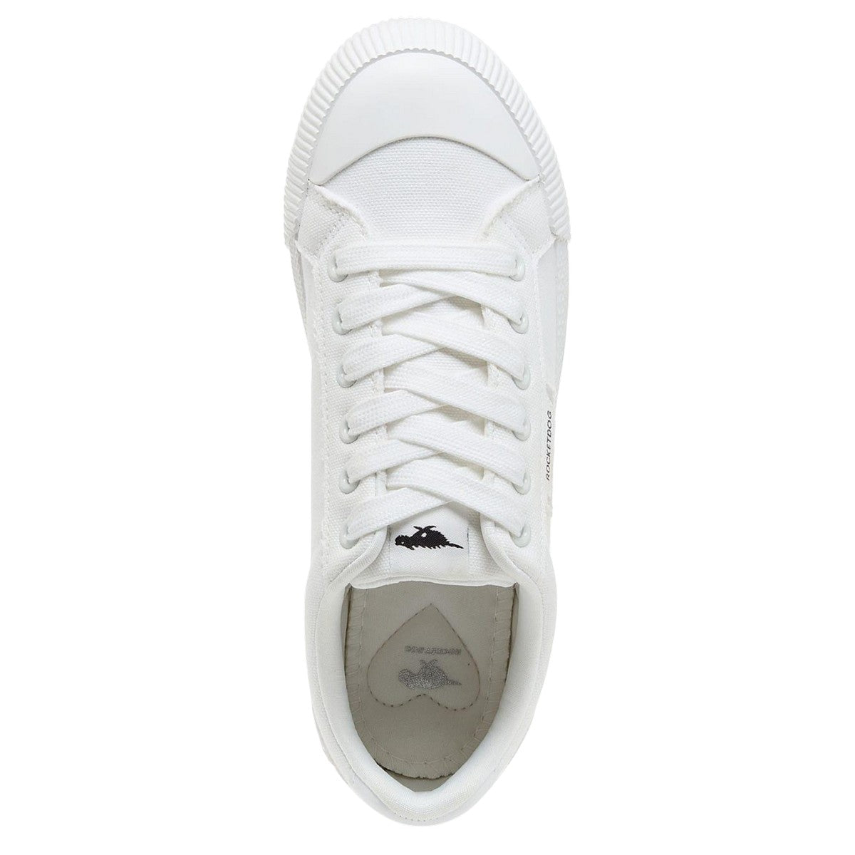 White - Pack Shot - Rocket Dog Womens-Ladies Cheery Canvas Low Pumps