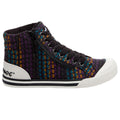 Black - Side - Rocket Dog Womens-Ladies Jazzin Hi Canvas Pumps