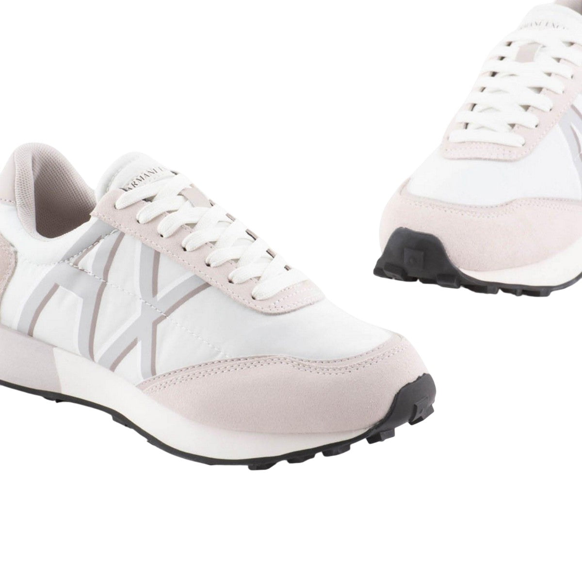 Off White - Pack Shot - Armani Exchange Womens-Ladies Trainers
