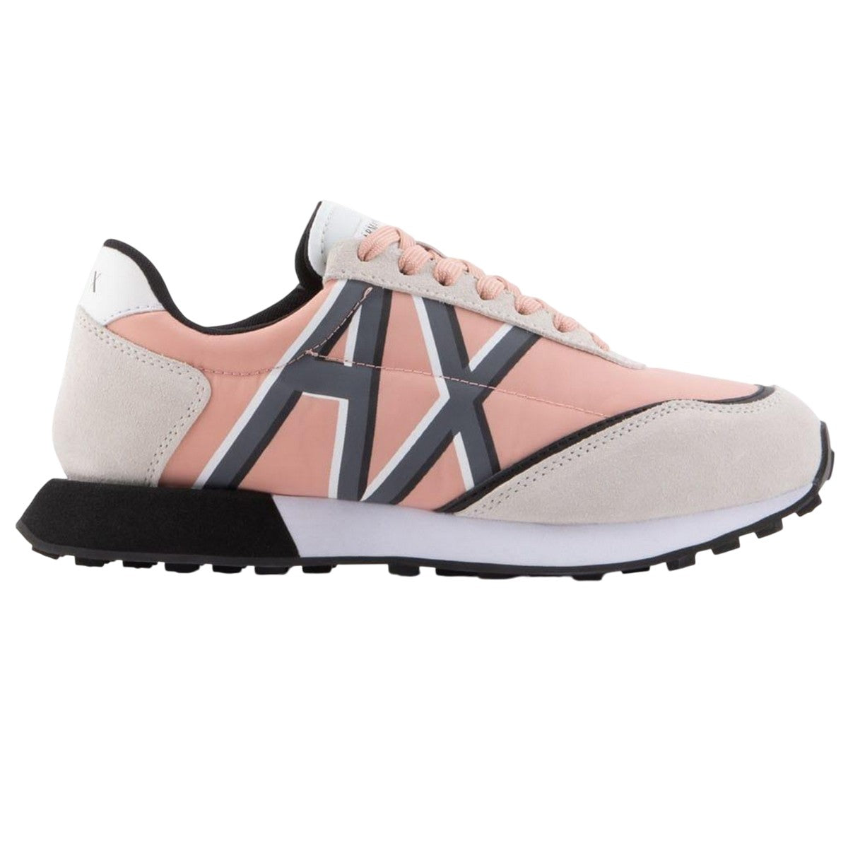 White-Black-Pink - Lifestyle - Armani Exchange Womens-Ladies Trainers